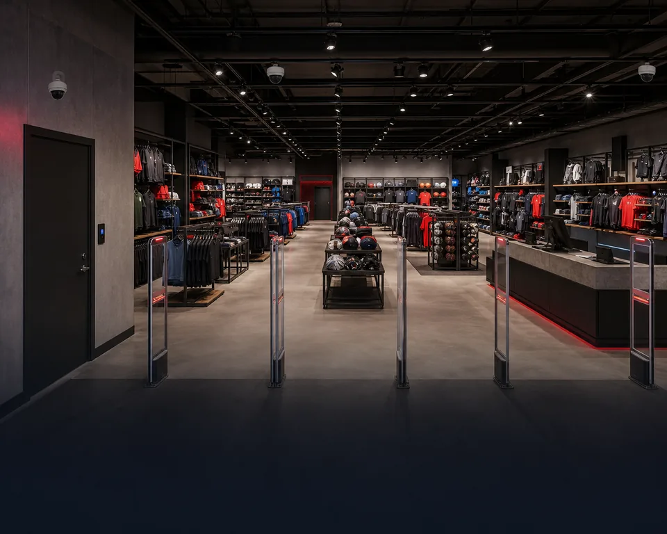 Systèmes de sécurité et vidéosurveillance pour magasin de sport